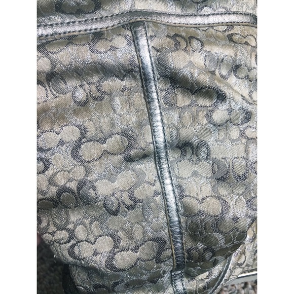 Women’s Silver Foldable Coach Winter Boots Sz 7 - Picture 6 of 8